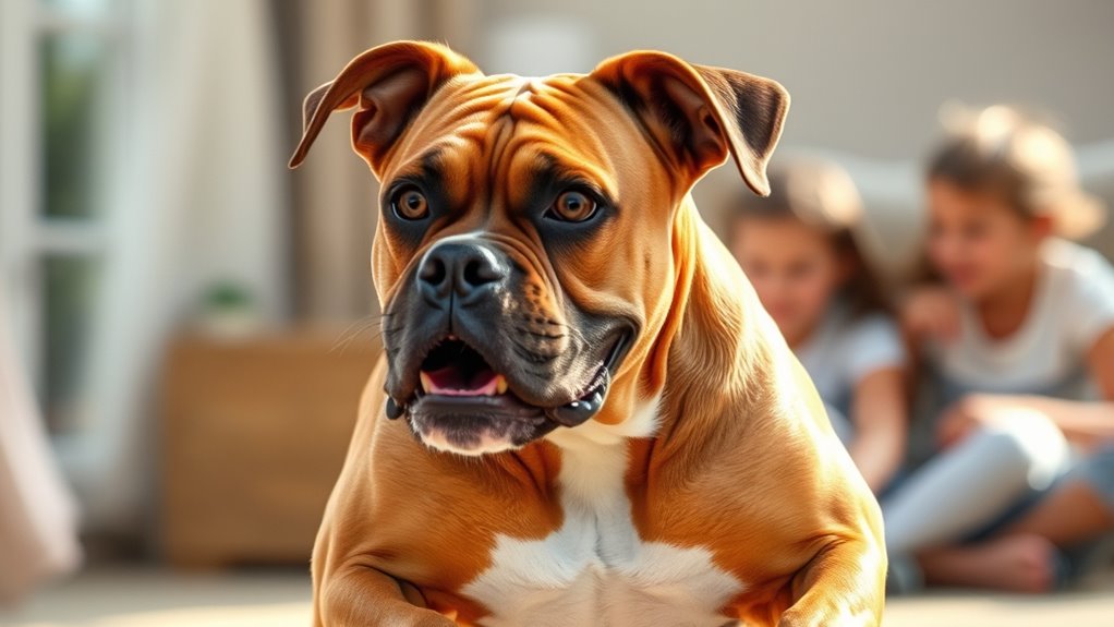 mächtiges, muskulöses, aufmerksames Erscheinungsbild