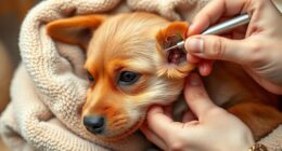 ordnungsgemäße Hundohrreinigung