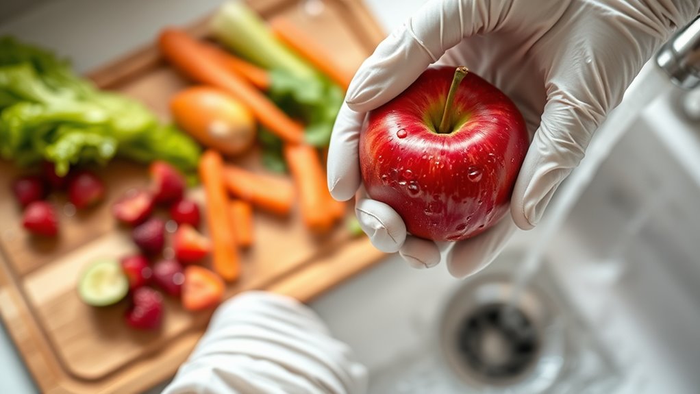 ordnungsgemäße Reinigung von Obst und Gemüse