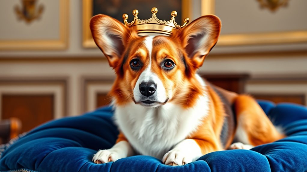 Königin treue Corgi-Gefährtenchaft