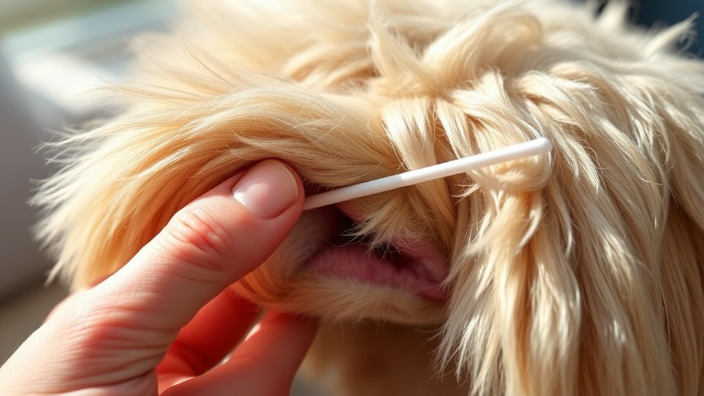 regelmäßige Ohrenreinigung und -trocknung