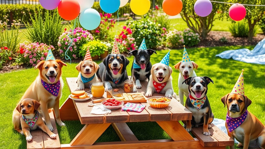 sicherer hundefreundlicher Outdoor-Party