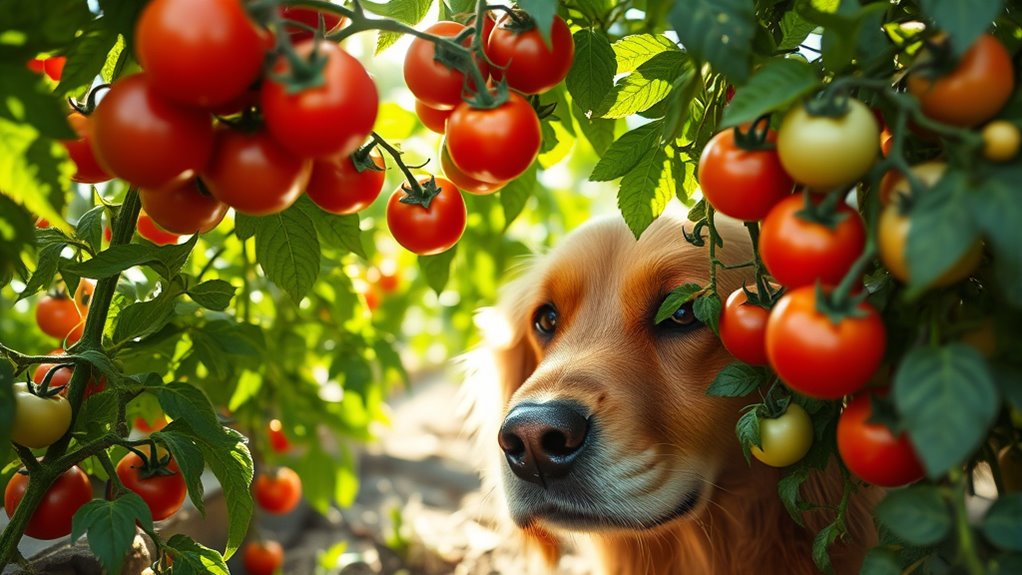 sichere Tomaten vor dem Hund