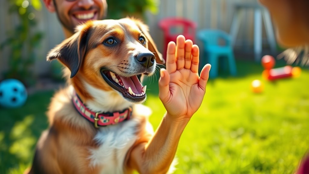 Lehre deinem Hund konsequent den High Five