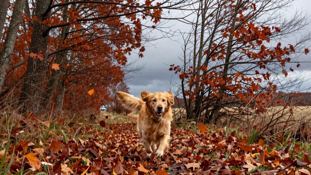 Herbst-Hund-Abenteueraktivitäten