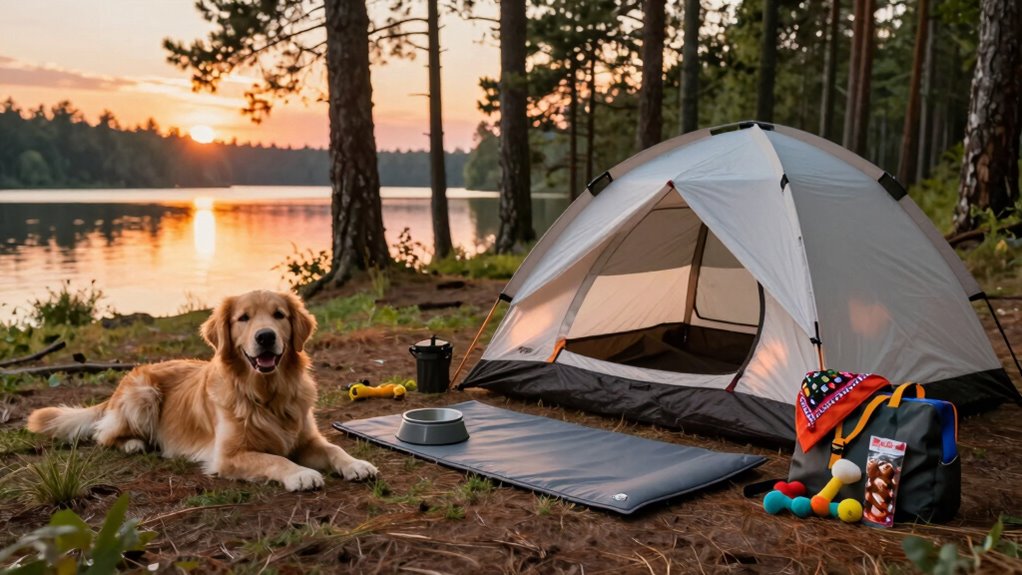 Camping-Utensilien für Hunde