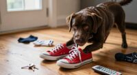 Pferd stiehlt Schuhe und Gegenstände