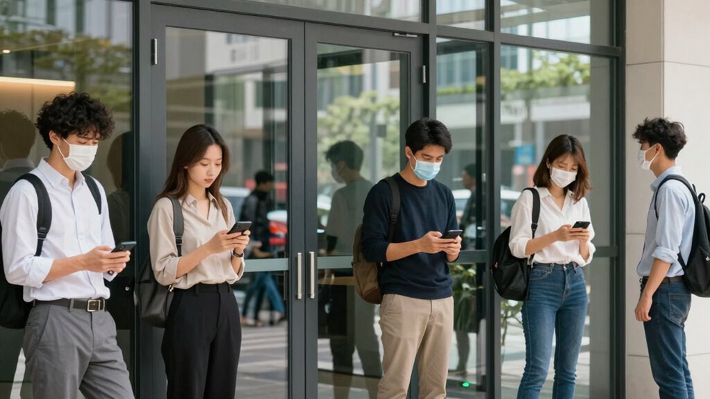 achtsames Warten an Türen