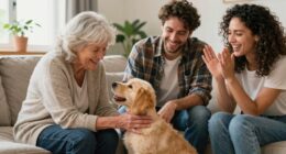 Mehrere Betreuer erziehen einen Hund