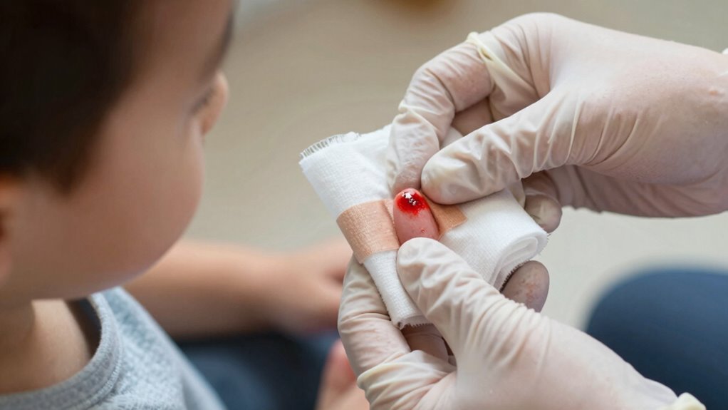 angemessliche kleine Wundversorgung