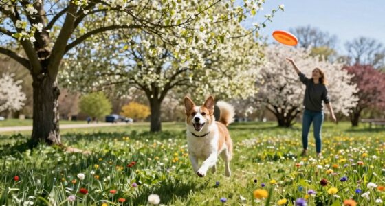 Frühling Hund Spielaktivitäten
