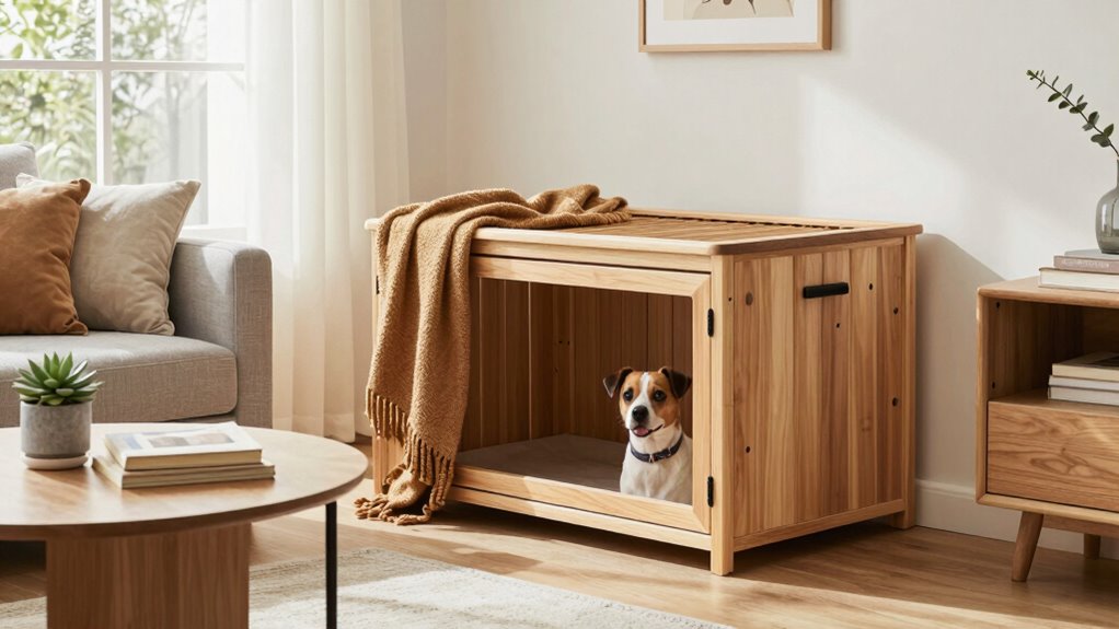 stilvoller Hundekorb Integration