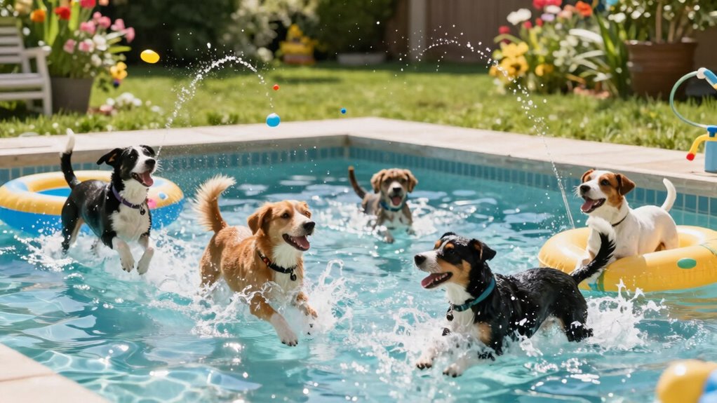 Sommer-Wasserspiele für Hunde