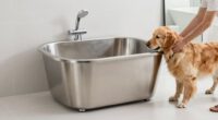 hochgelegene Hundewaschtanks