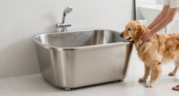 hochgelegene Hundewaschtanks