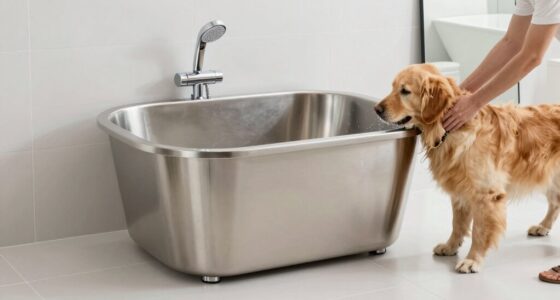 hochgelegene Hundewaschtanks