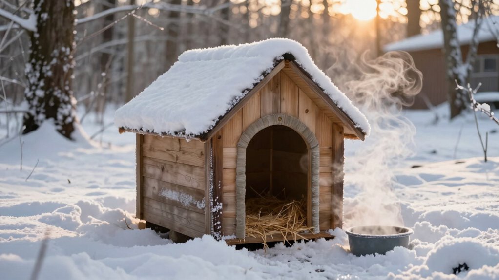Winter-Hundehütte Vorbereitung