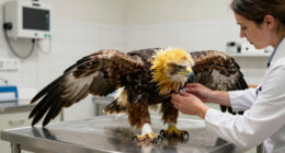 Big Bear eaglet Sandy took a scary tumble. See how she's doing